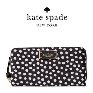 KATE SPADE Black Polka Dot Wallet